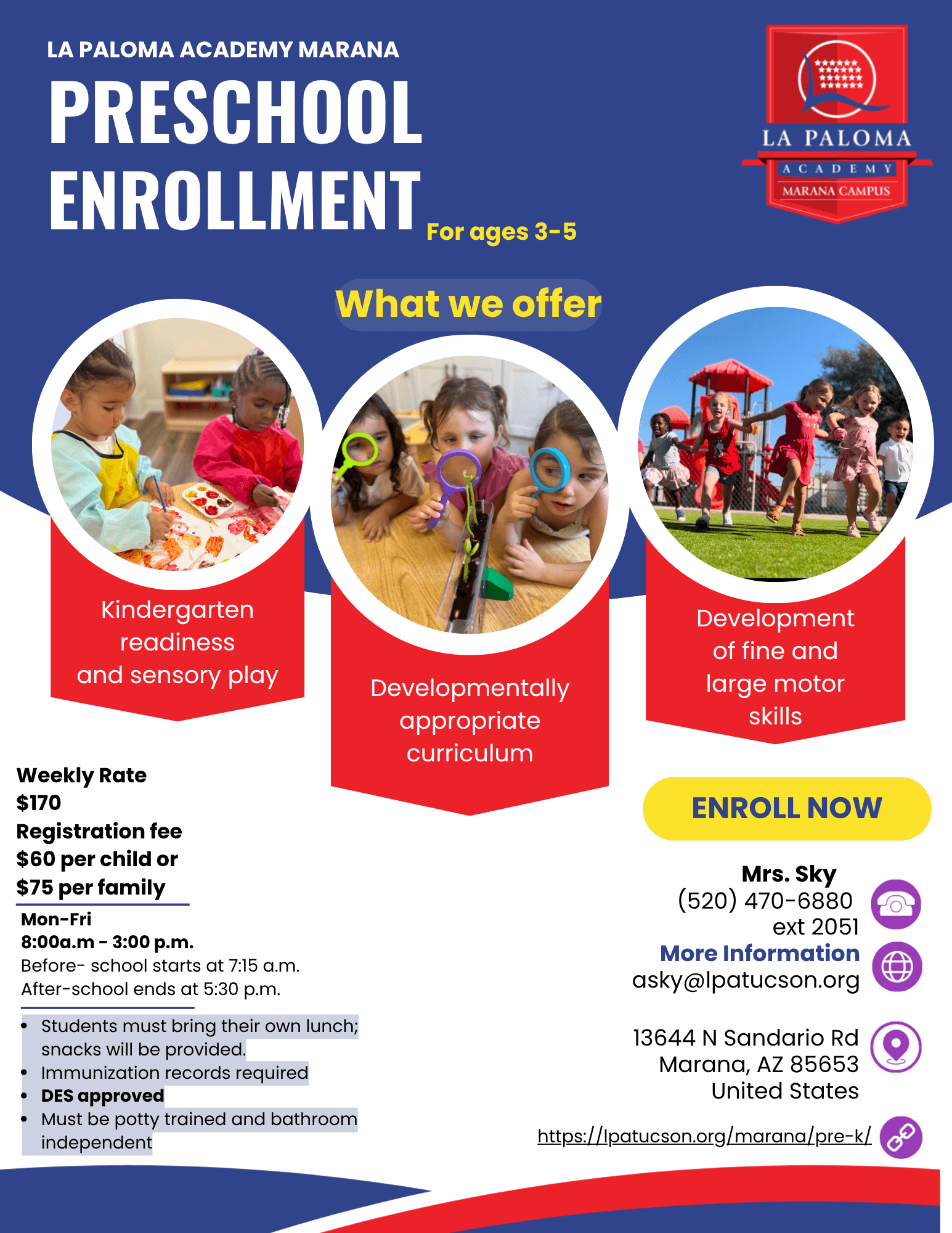 Preschool Enrollment Banner